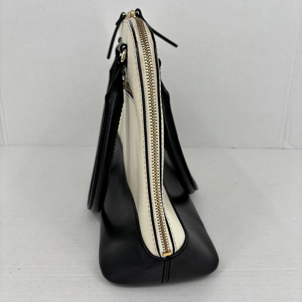 Kate Spade Rachelle Berkeley Satchel Handbag Cream Black Leather Double Handle - Picture 8 of 16